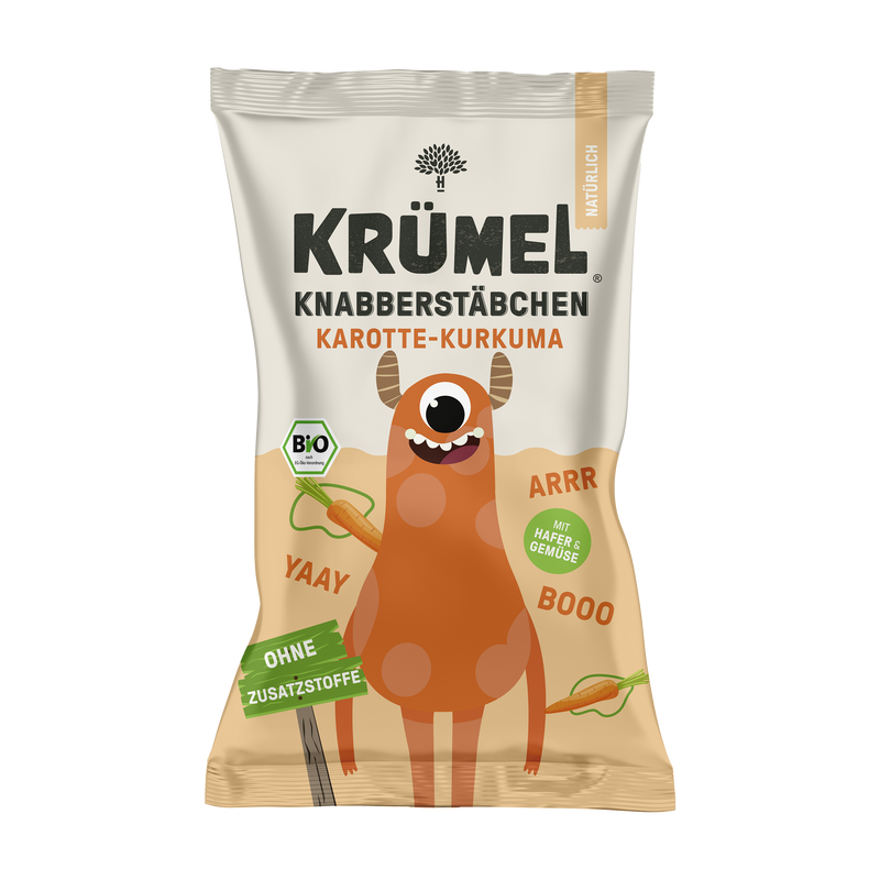 Bio Knabberstäbchen Karotte-Kurkuma