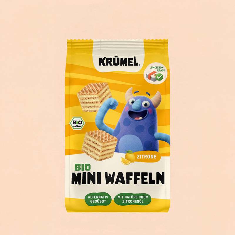 Krümel Bio Mini Waffeln Zitrone