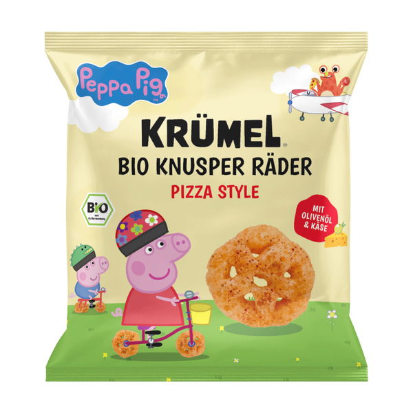 Krümel x Peppa Bio Knusper Räder Pizza