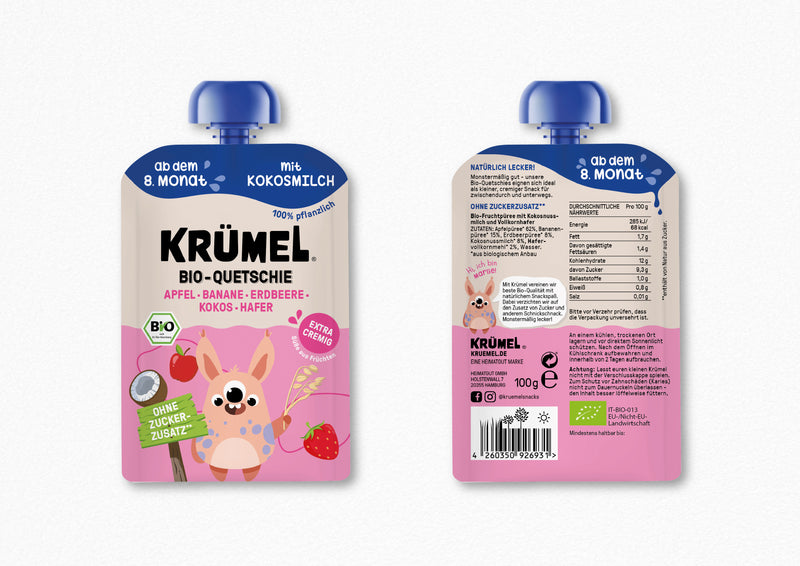 Bio Quetschie Kokos Erdbeere (ab 8+ Monate)