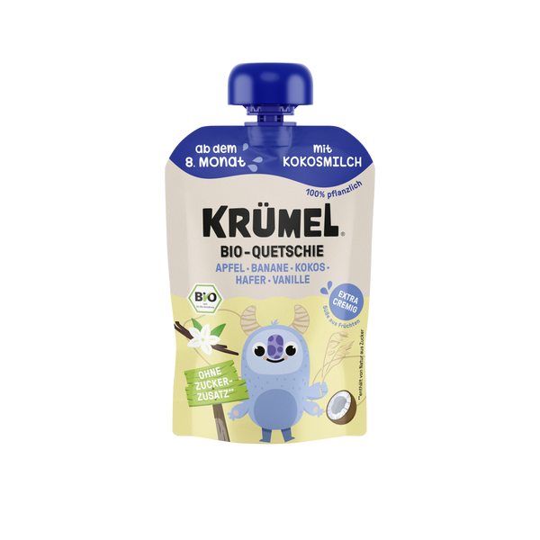 Bio Quetschie Vanille Kokos mit Hafer (ab 8+ Monate)