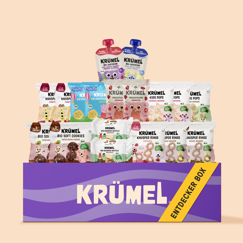 Krümel Entdecker Box klein – Krümel® Bio-Snacks für Kinder